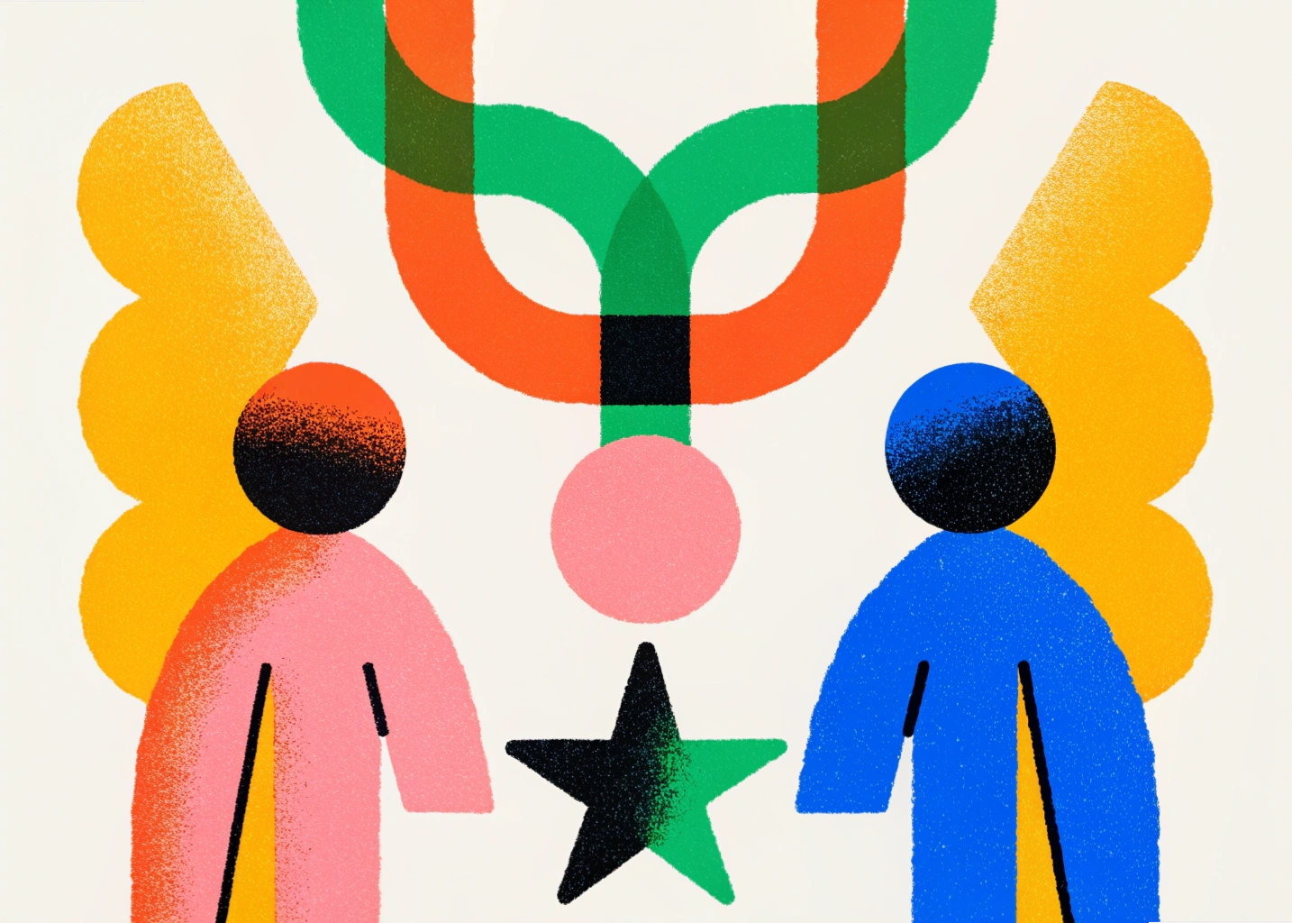 Illustration représentant les principes d’impartialité et de nomination dans la fonction publique, avec des éléments symbolisant l’administration, la neutralité et la carrière des agents publics