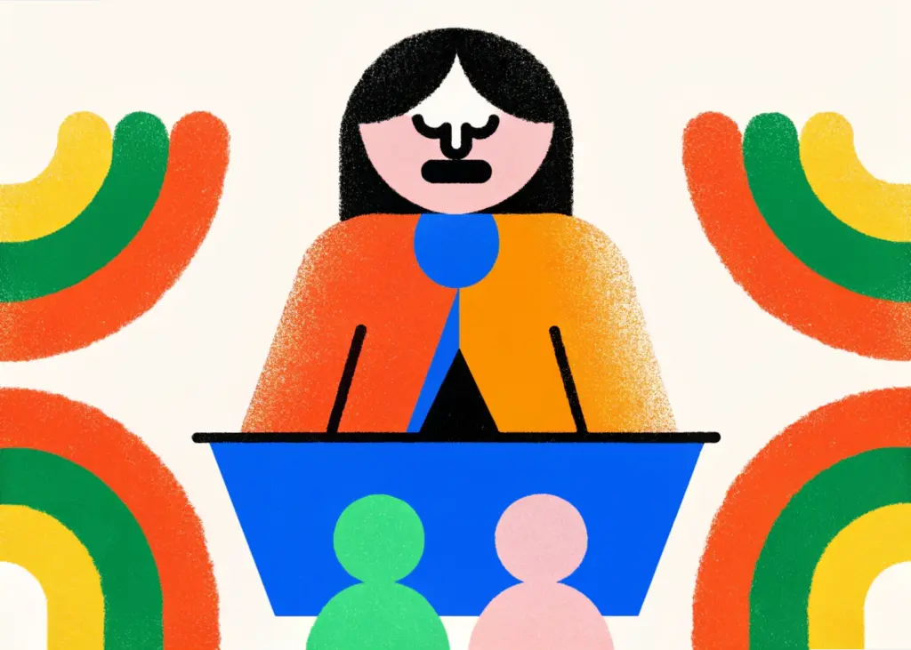 Illustration représentant une situation de harcèlement moral, avec des éléments symbolisant la pression psychologique, le contexte professionnel et la protection juridique