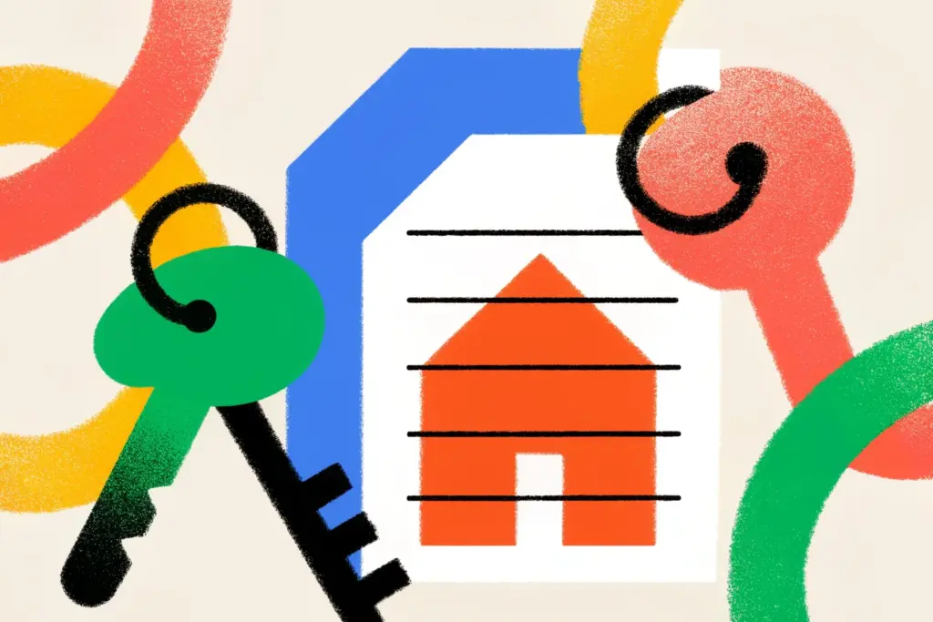 Illustration représentant l’inexécution d’une vente immobilière par le vendeur, avec des éléments symbolisant le contrat, le bien immobilier et le litige