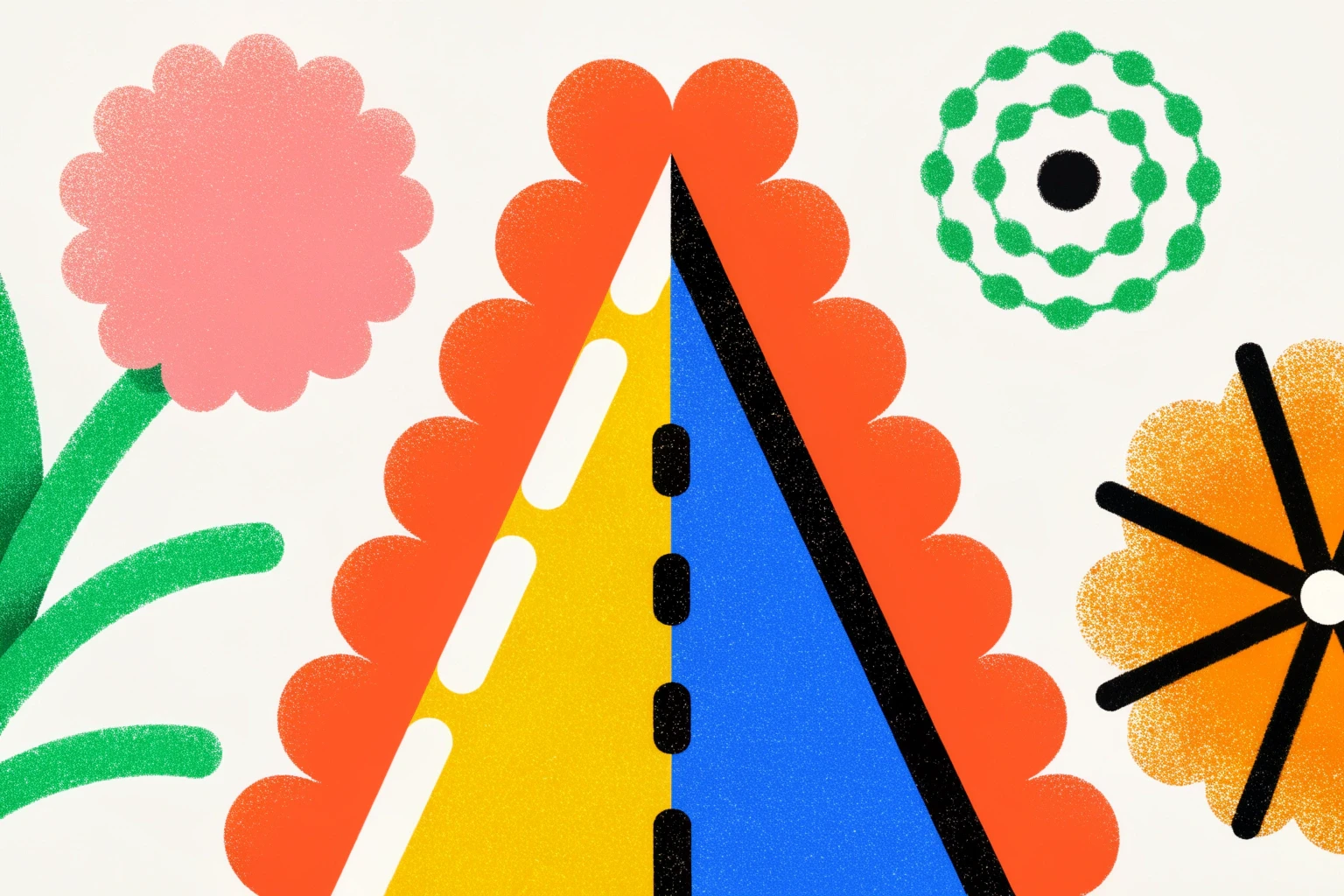 Illustration représentant une occupation temporaire et précaire du domaine public, avec des éléments symbolisant l’usage limité d’un bien public et l’autorisation administrative