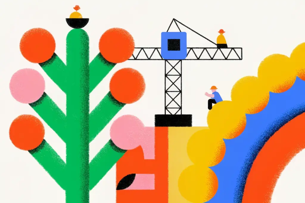 Illustration représentant un arrêté interruptif de travaux, avec des éléments symbolisant un chantier à l’arrêt, l’intervention de l’autorité administrative et les enjeux juridiques et contentieux