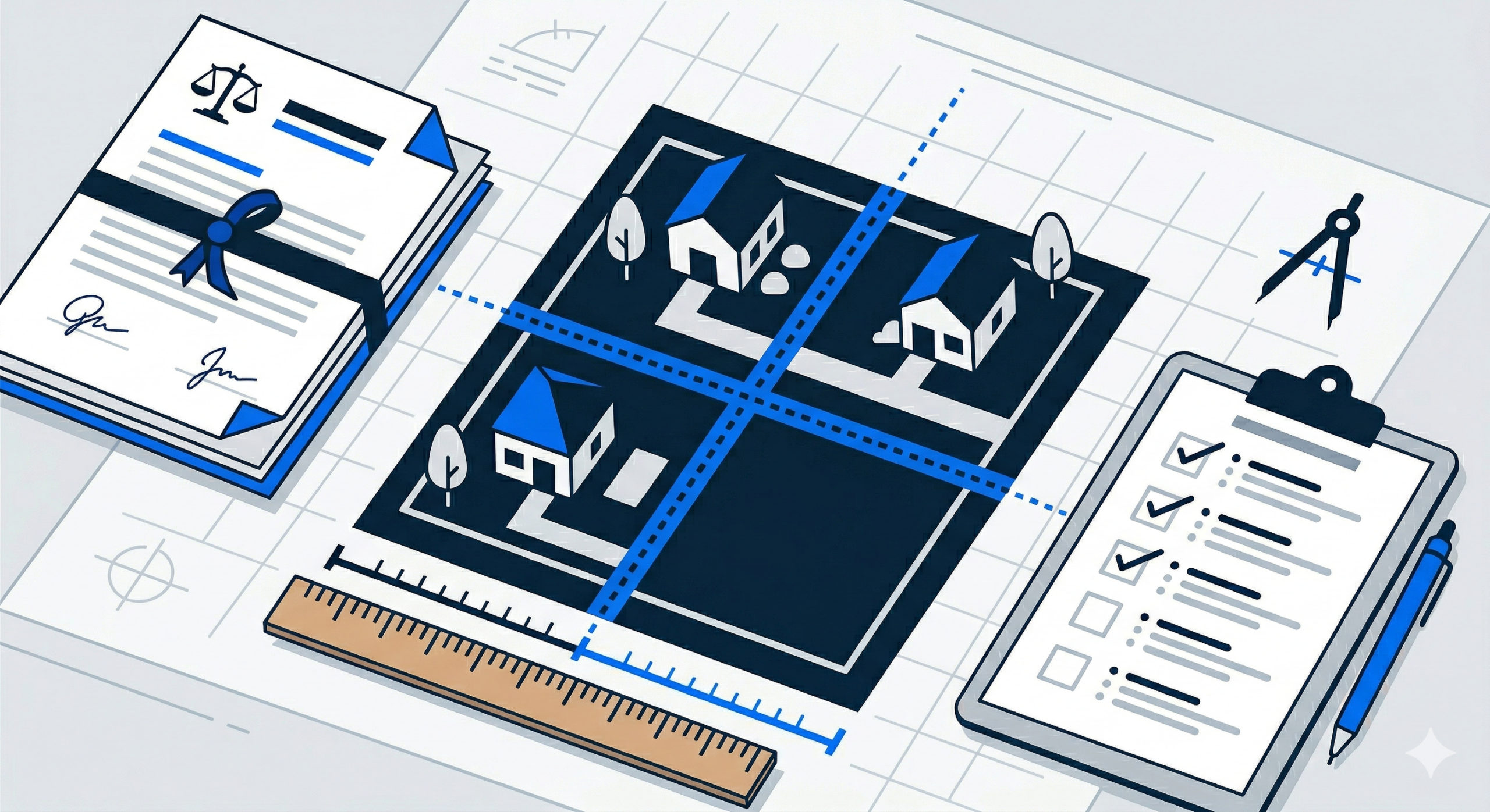 terrain à diviser, vérifications juridiques