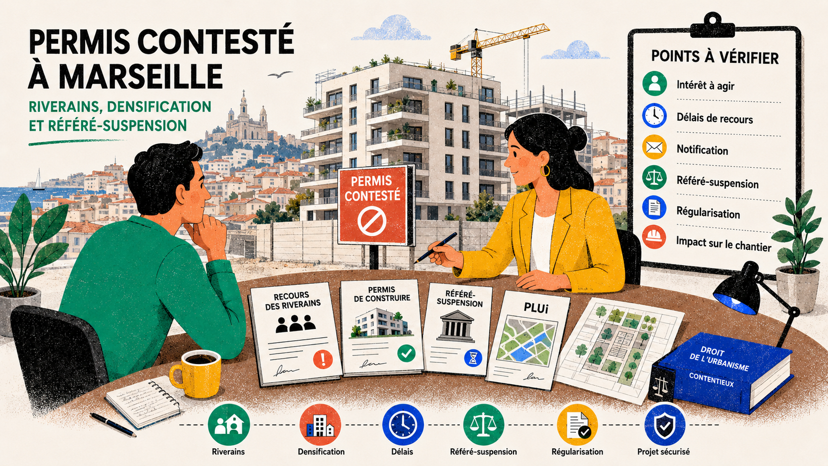 Permis contesté à Marseille : riverains, densification et référé-suspension