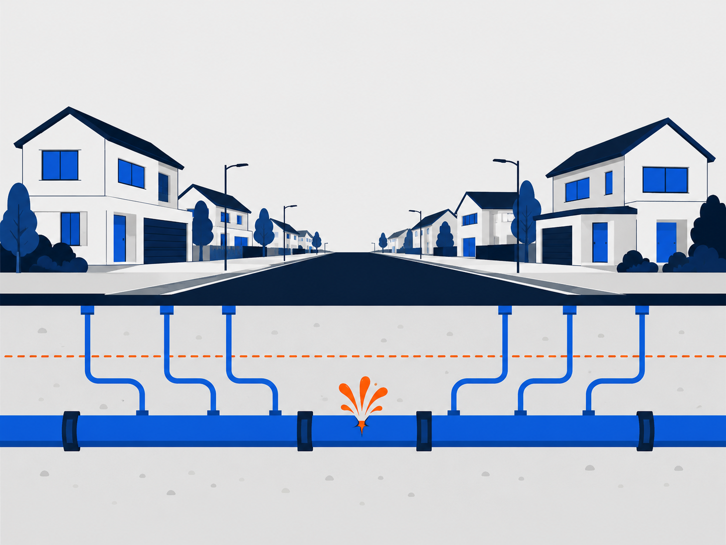 Fuite d'eau sur une canalisation publique située sous une voie privée et responsabilité administrative